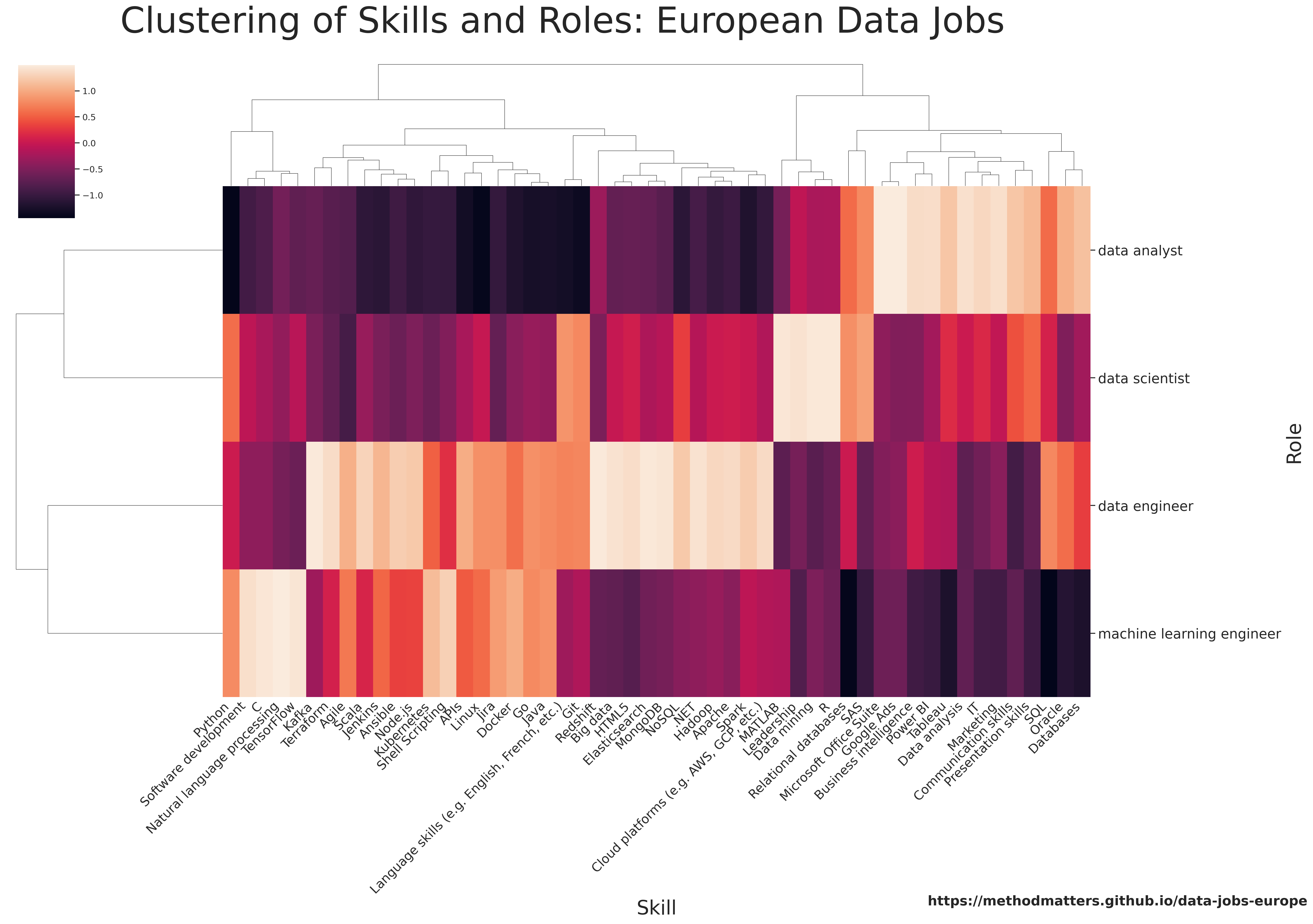 Roles Skills Clustermap 